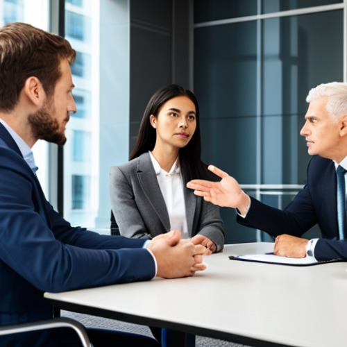 A diverse group of professionals in a modern, well-lit conference room, engaged in a collaborative discussion. One person maintains direct, respectful eye contact, while another subtly shifts their gaze, demonstrating cultural deference. A third individual uses open, inviting hand gestures, and a fourth has their arms subtly crossed, indicating thoughtful consideration. All subjects are fully clothed in modest business attire and professional dress. The scene depicts natural interactions, perfect anatomy, correct proportions, natural pose, well-formed hands, proper finger count, and natural body proportions. This is a safe for work, appropriate content, and family-friendly professional photography, captured in high quality.