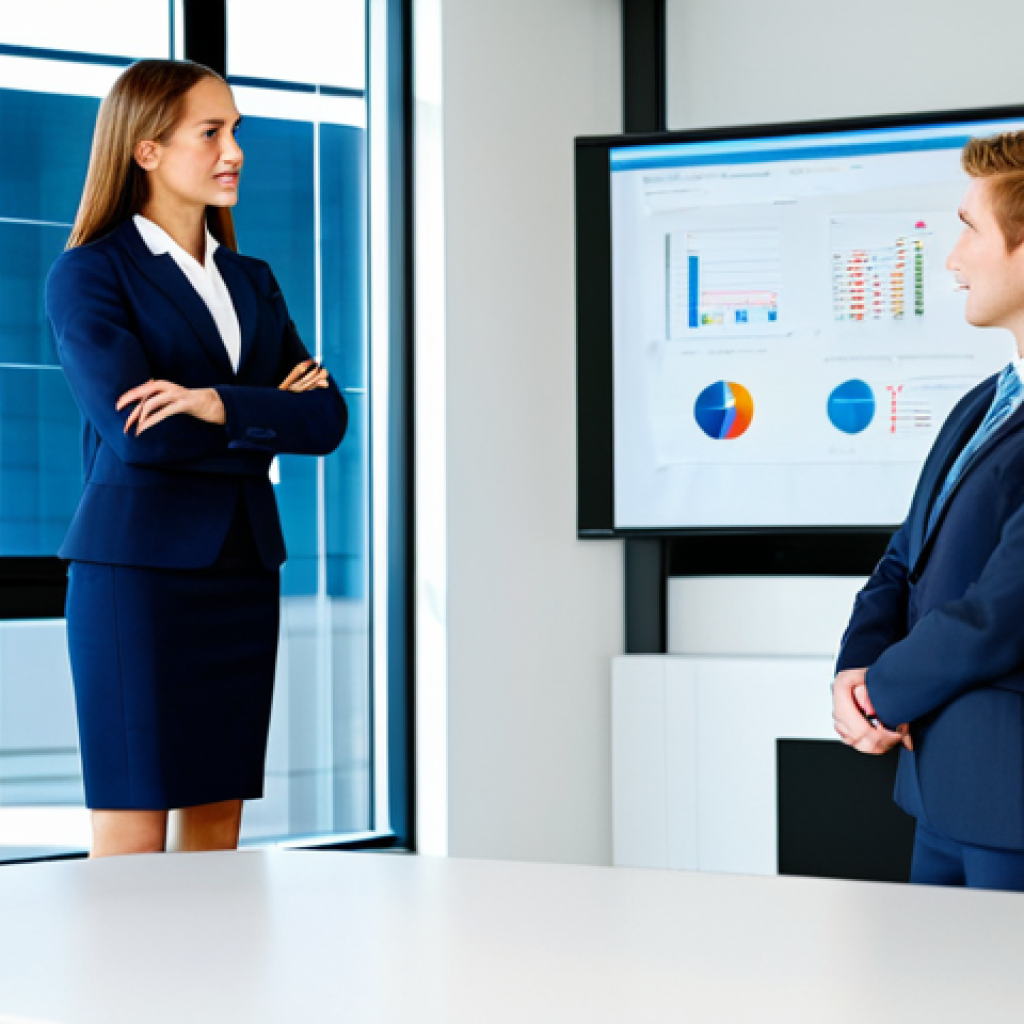 Business Meeting Success**

"A confident businesswoman in a professional skirt suit, presenting a project in a modern, brightly lit conference room, fully clothed, appropriate attire, safe for work, perfect anatomy, natural proportions, dynamic pose, professional photography, high quality."

**